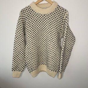 Devold nordsjo Wool chunky sweater cream gray small
